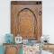 Designart - Ancient Door Painting Morroco - Vintage Gallery-wrapped Canvas